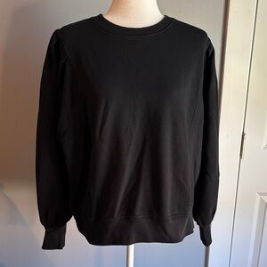 Anthropologie A new day Black Crewneck Women's Sweatshirt with pleated sleeves